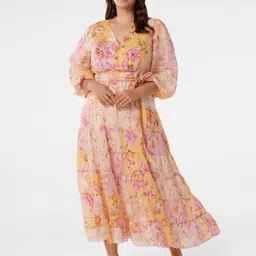 Forever New Floral Print Fit & Flare Midi Wrap Dress-image-54