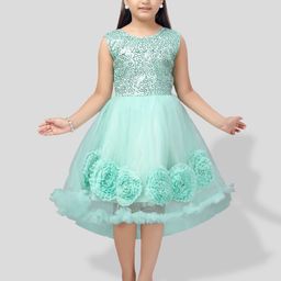 BAESD Girls Net Fit & Flare Midi Dress-image-47