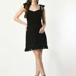 Tushita Flutter Sleeve Fit & Flare Mini Dress-image-48