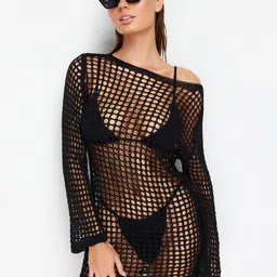 Trendyol Boat Neck Mini Dress-34