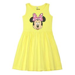 Disney by Wear Your Mind Girls Yellow Minnie Print Cotton Dress-image-12