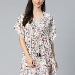 Oxolloxo Women Printed Cover-Up Kaftan Dress-image-47