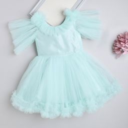 The Magic Wand Girls Embellished Flutter Sleeve Ruffled Dress-image-67