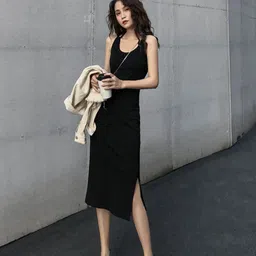 LULU & SKY Shoulder Straps Sheath Midi Dress-picture-42