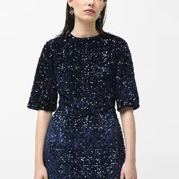 RAREISM Embellished Sheath Mini Dress-33