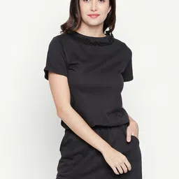 aaliya Black Scuba Sheath Mini Dress-picture-34