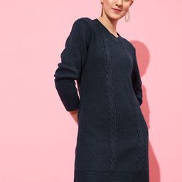 STREET 9 Self Design Acrylic Jumper Dress-11