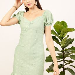 STREET 9 Sweeteart Neck Puff Neck Mini Dress-picture-33