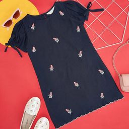 AKKRITI BY PANTALOONS Girls Round Neck Cotton Sheath Dress-image-73