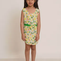 Creative Kids Conversational Printed Round Neck Sheath Straight Dress-picture-14