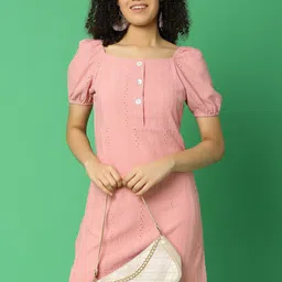 UNLIMITED Puff Sleeve Sheath Dress-image-46