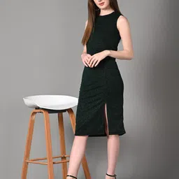 Justin Whyte Latanya Sleeveless Front Slit Sheath Dress-picture-18