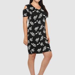 LastInch Black & White Floral Printed Sheath Dress-image-23