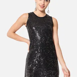 ALL WAYS YOU Embellished Georgette Sheath Dress-image-90