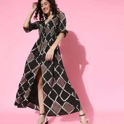 BAESD Women Floral Print Fit and Flare Dress-image-34