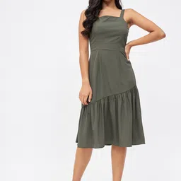 Kibo Crepe A-Line Dress-image-52