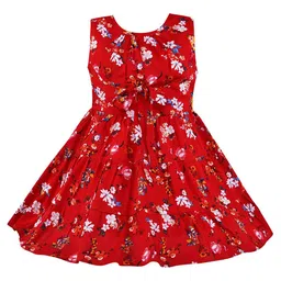Wish Karo Red Floral Fit And Flare Dress-image-75