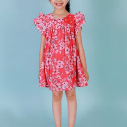 LIL DRAMA Girls Floral Printed Sequinned Empire Dress-image-54