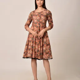 Ikk Kudi by Seerat Floral Pure Cotton Dress-picture-37