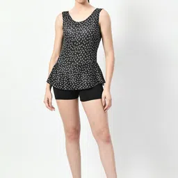 Lebami Printed Swimming Dress With Attached Shorts-image-4