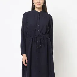 Crimsoune Club Women Navy Blue Shirt Dress-picture-51