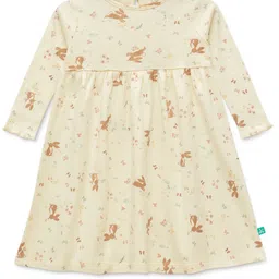 JusCubs Infants Girls Conversational Printed Cotton Fit and Flare Dress-image-98