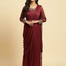 WISHFUL Maxi Pre-Drape Saree Ethnic Dress-picture-27