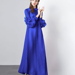 JC Collection Cuffed Sleeves Maxi Dress-image-8