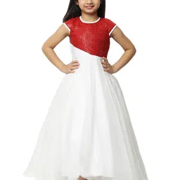 BAESD Infant Girls Embellished Satin Maxi Dress-87