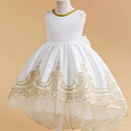 StyleCast x Revolte Girls Ethnic Motifs Embroidered High-Low Fit and Flare Midi Dress-image-34