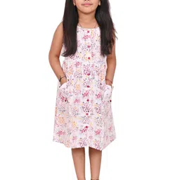 BAESD Girls Floral Printed A-Line Cotton Dress-image-98