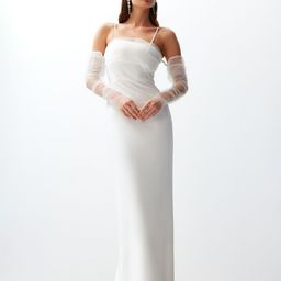 Trendyol Shoulder Straps Cold-Shoulder Maxi Dress-image-13