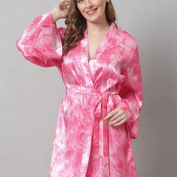 XivirPrinted Robe With Belt-image-55