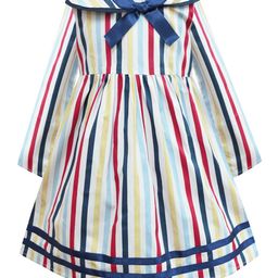 A T U N White & Red Striped Dress-91