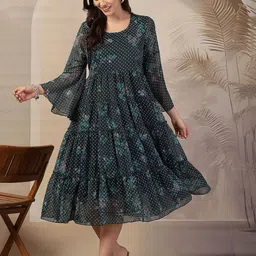 House Of Zelena Print Chiffon Maternity Dress-image-29