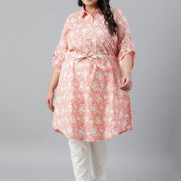 AURELIA Women Orange Floral Printed Floral Kurta-image-43