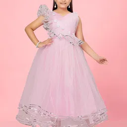BAESD Girls Round Neck Corsage Maxi Dress-picture-15