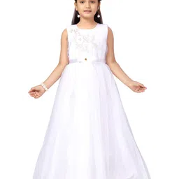 Aarika White Floral Embroidered Net Maxi Gown-image-60