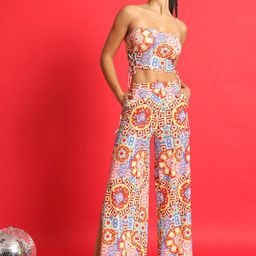 MAZIE Printed Strapless Co-Ords-image-48