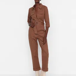 Trendyol Shirt Collar Basic Jumpsuit-picture-17