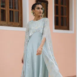 W Blue Ethnic Maxi Maxi Ethnic Dress-picture-26