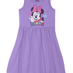Disney by Wear Your Mind Purple Minnie Printed Cotton Fit & Flare Dress-picture-25