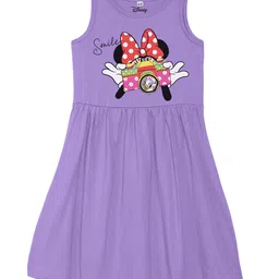 Disney by Wear Your Mind Purple Pure Cotton Dress-picture-3