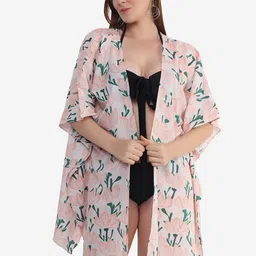 Beau Design Women Floral Printed Cover Up Shrug-image-40