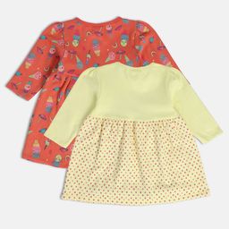 MINI KLUB  Girls Pack Of 2 Floral Printed A-Line Dress-image-40