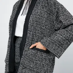 Koton Self Design Front Open Overcoat image 4