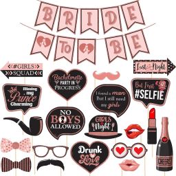 21 Pcs Bachelorette Party Decorations Kit, Bridal Shower Party Supplies-image-8