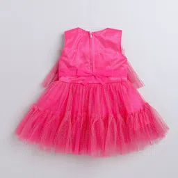 MANY FROCKS & Girls Self Design Layered Net Tulle A-Line Dress image 3