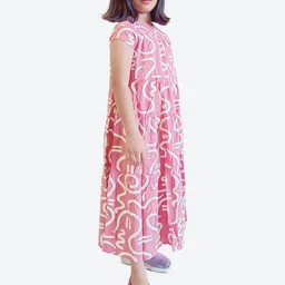 ShilpShakti Ethnic Motifs Print A-Line Midi Dress image 3