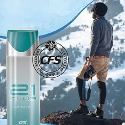 CFS 21 Club & Black Set Of 2 Ice Water Long Lasting Deodorant Body Spray  -200ml Each image 4